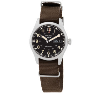 Home seiko 5 sports automatic black dial men's watch srpj85k1
