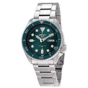 Home seiko 5 sports automatic green dial men's watch srpd61k1