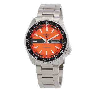 Витрина seiko 5 sports automatic orange dial men's watch srpk11k1