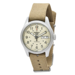 Витрина seiko 5 sports automatic beige dial men's watch srpj83k1