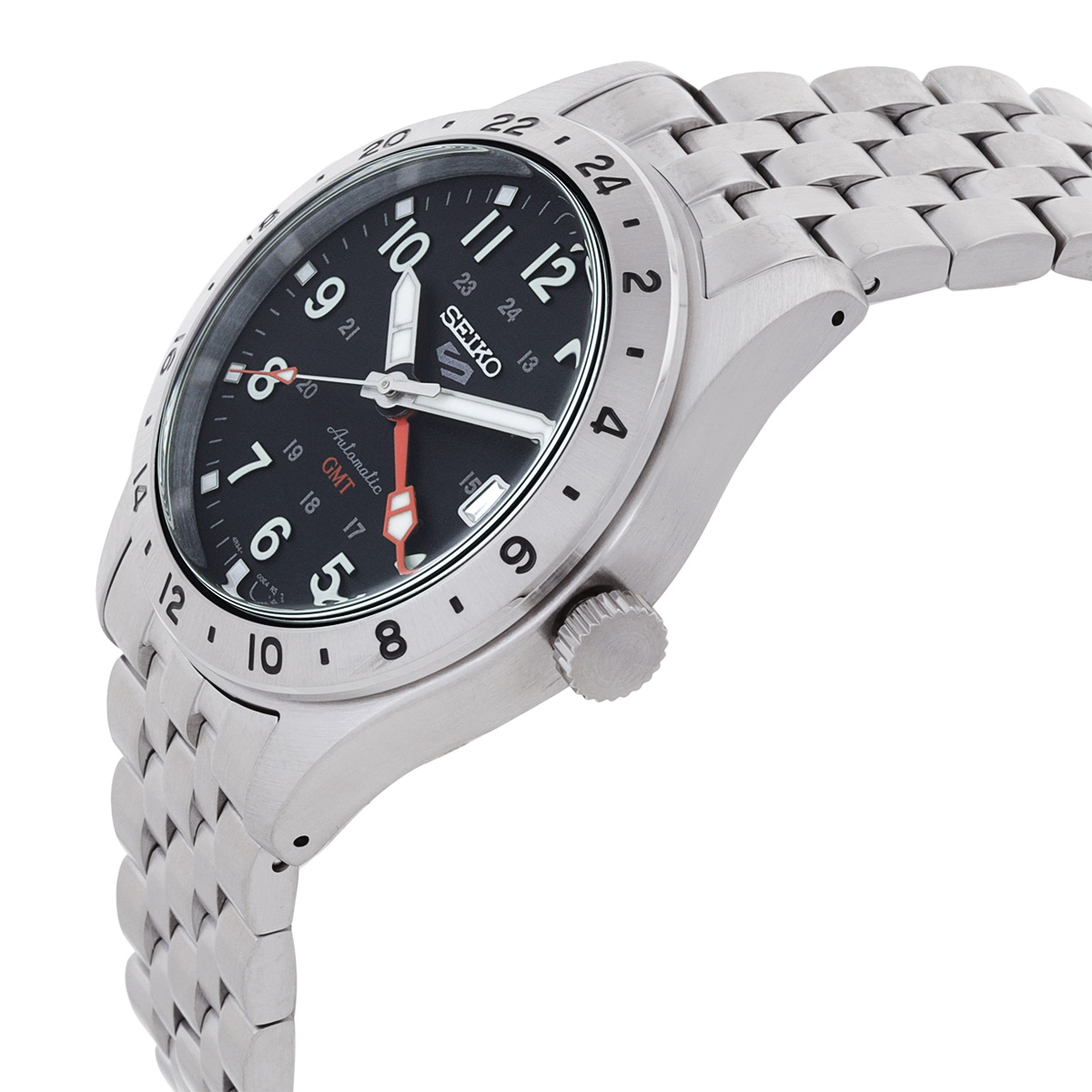 seiko 5 sports gmt automatic black dial men's watch ssk023k1 seiko 5 sports gmt automatic black dial men's watch ssk023k1