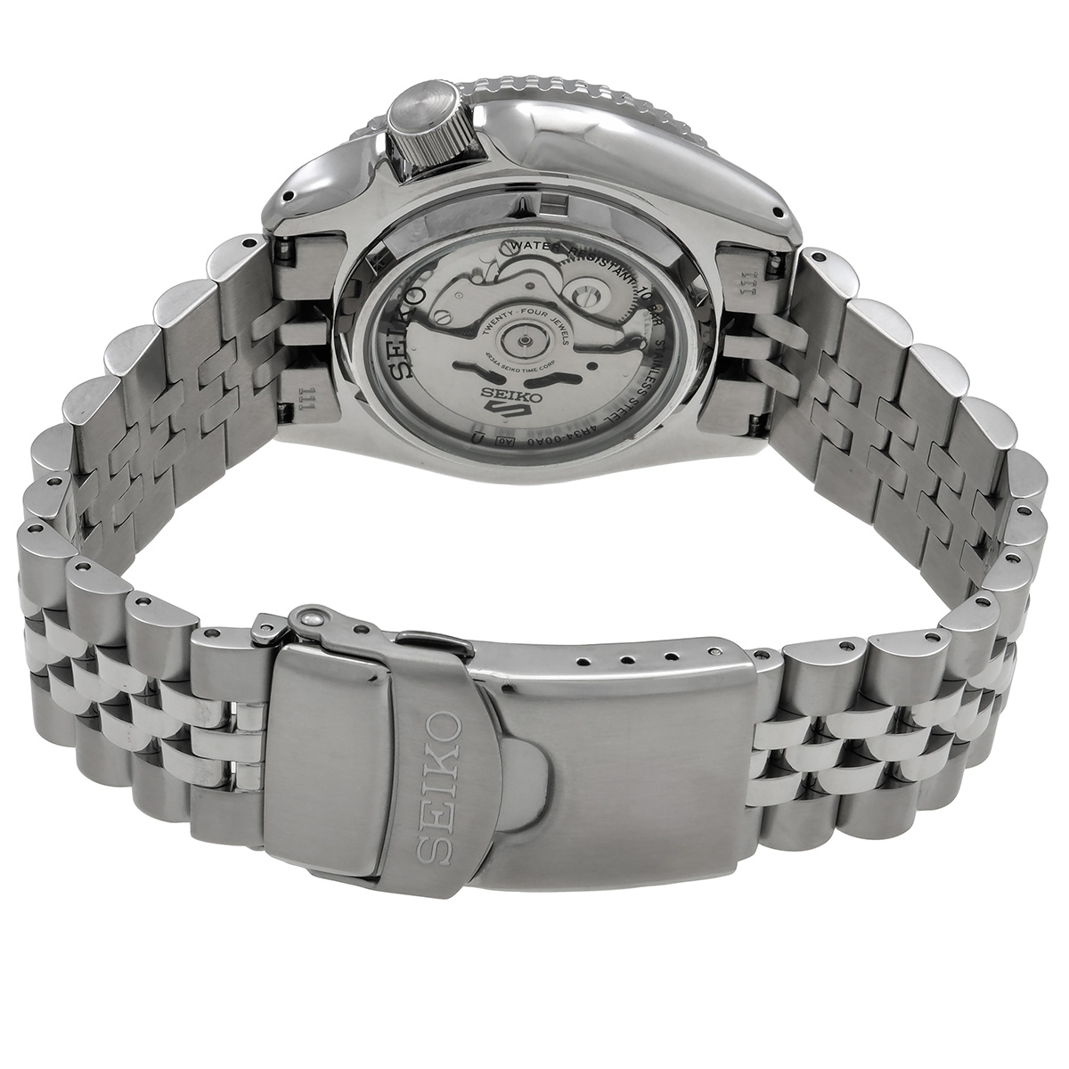 seiko 5 sports gmt automatic silver dial batman bezel men's watch ssk033 seiko 5 sports gmt automatic silver dial batman bezel men's watch ssk033