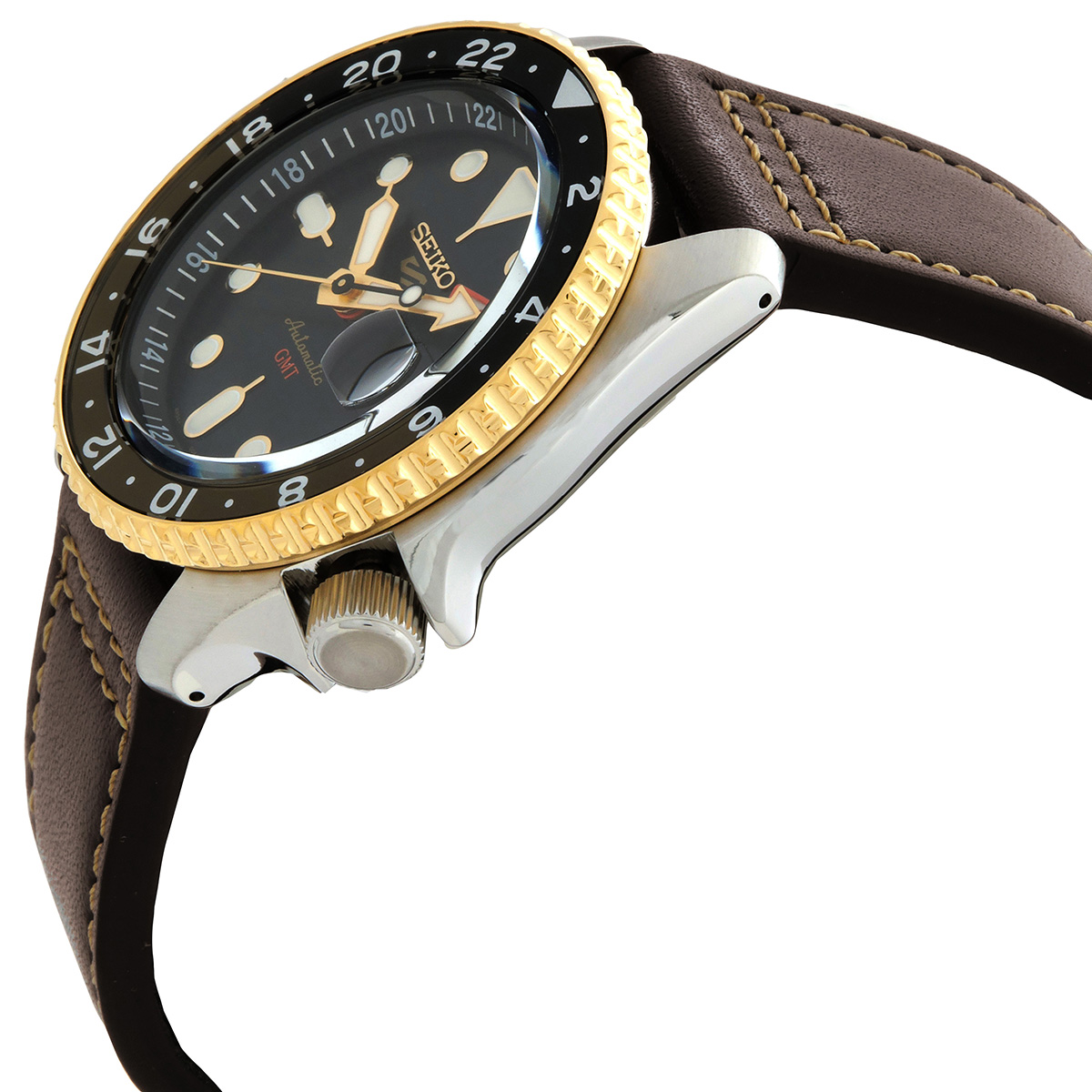 seiko 5 sports skx gmt automatic black dial men's watch ssk036 seiko 5 sports skx gmt automatic black dial men's watch ssk036