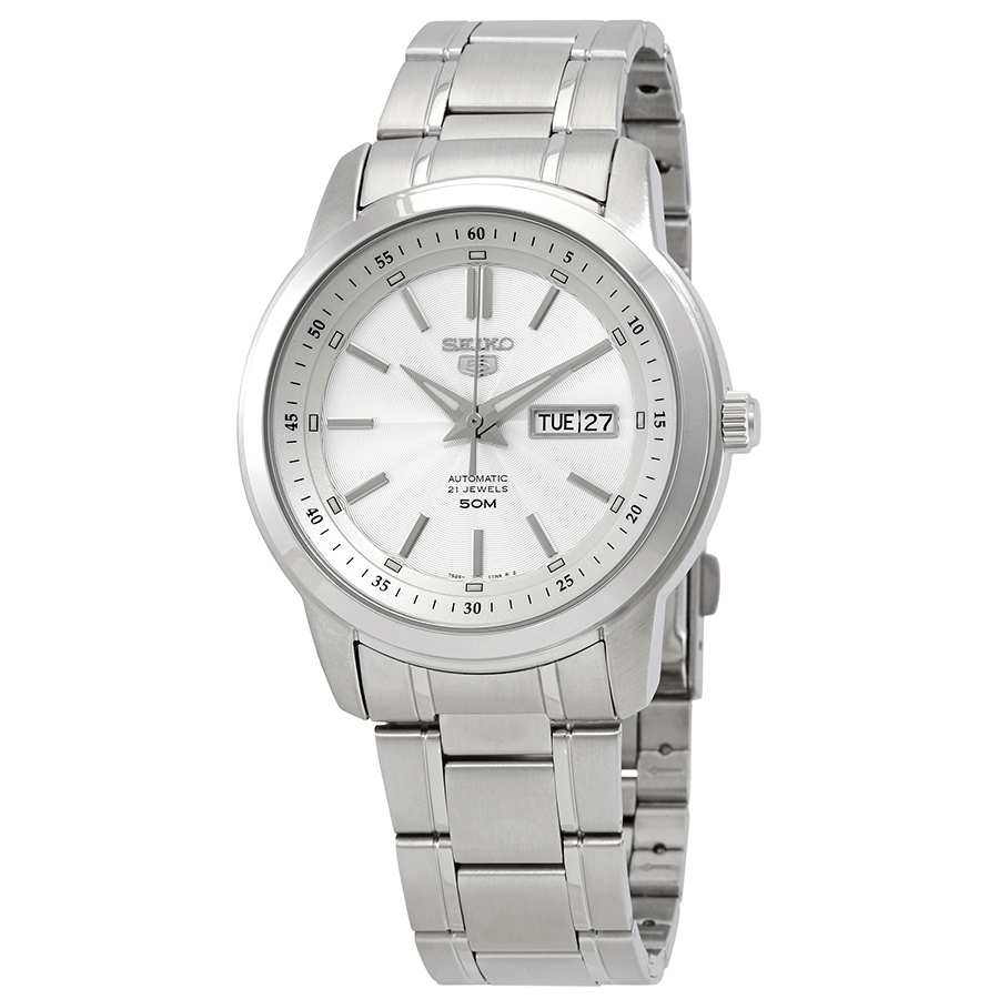 seiko 5 automatic white dial men's watch snkm83k1 seiko 5 automatic white dial men's watch snkm83k1