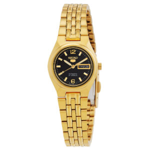 Home seiko automatic black dial ladies watch symk38k1