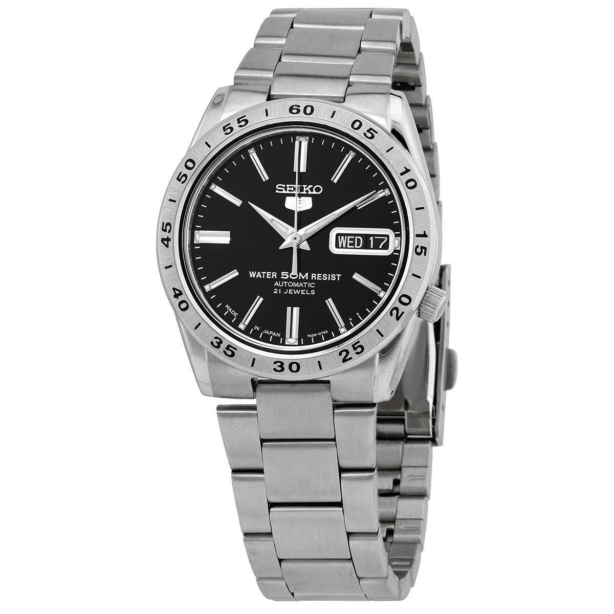 seiko automatic black dial stainless steel men's watch snke01j1 seiko automatic black dial stainless steel men's watch snke01j1