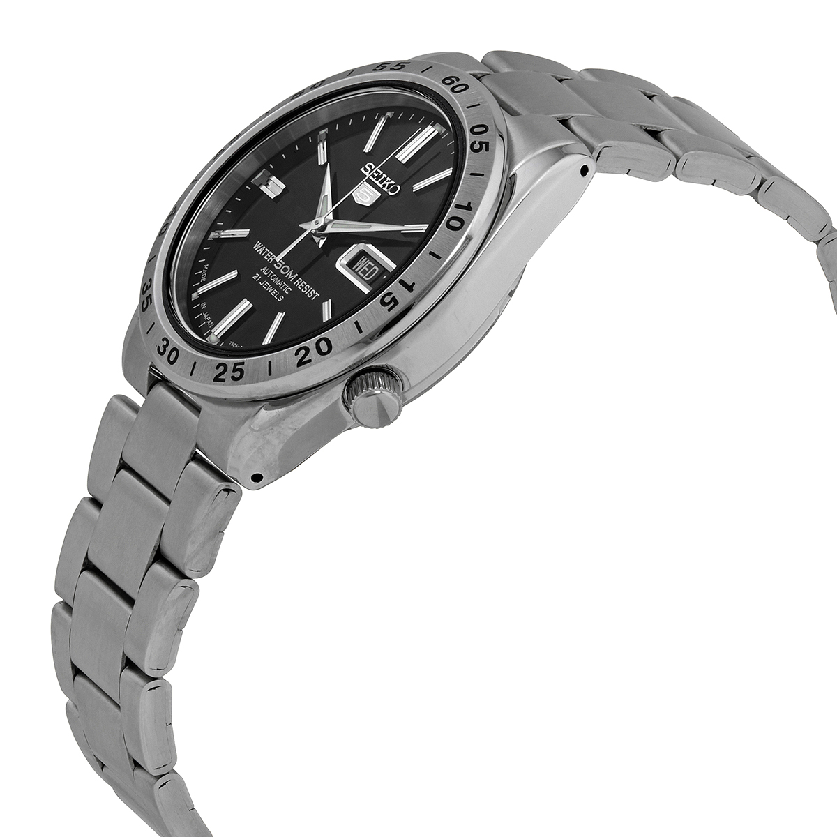 seiko automatic black dial stainless steel men's watch snke01j1 seiko automatic black dial stainless steel men's watch snke01j1