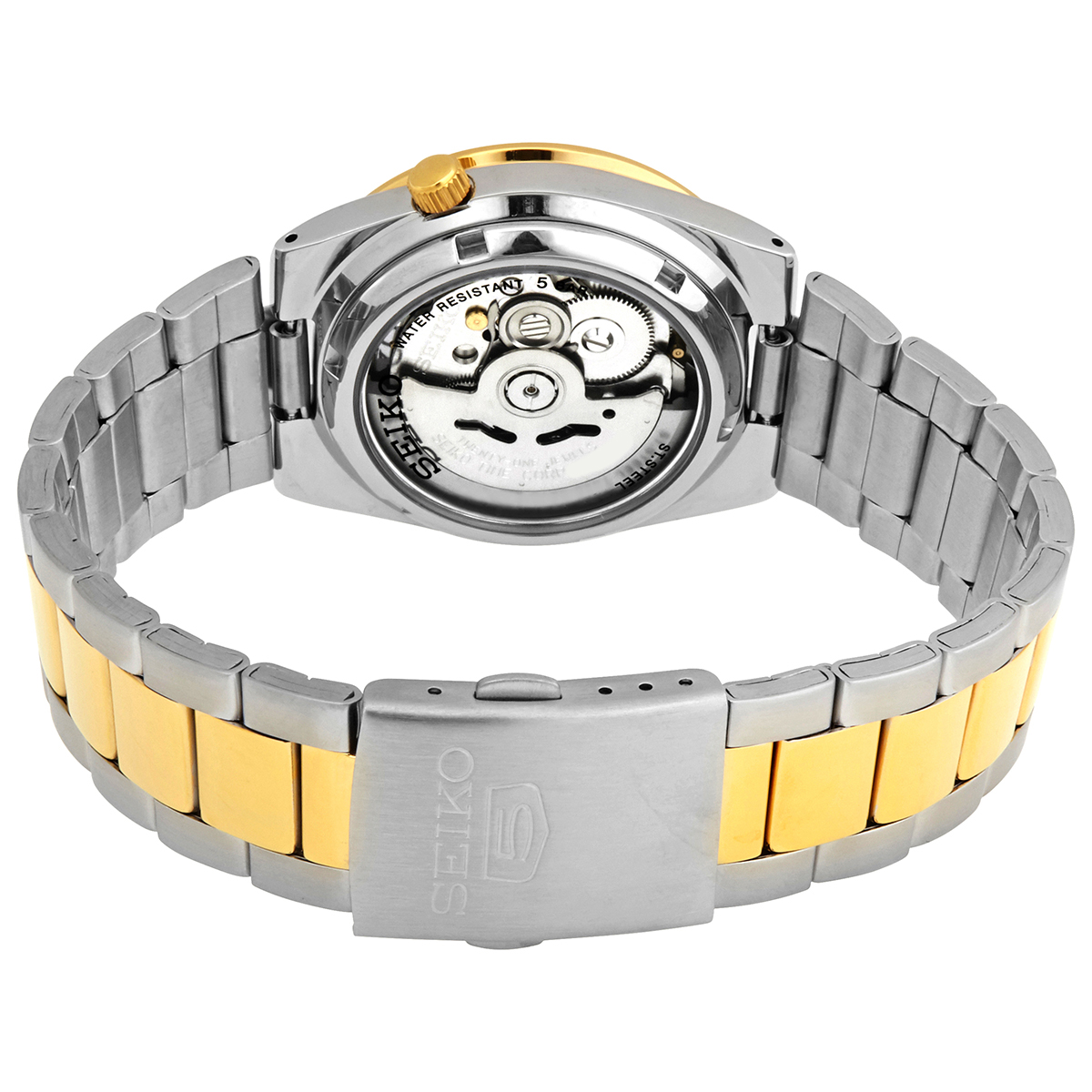 seiko automatic white dial two tone ladies watch snke04 seiko automatic white dial two tone ladies watch snke04