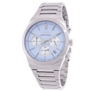 Home seiko sport chronograph quartz light blue dial men's watch ssb459p1