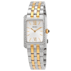 Витрина seiko classic quartz crystal silver dial ladies watch swr093p1