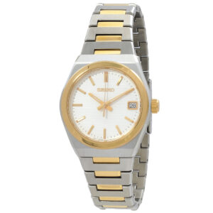 Home seiko essentials quartz white dial ladies watch sur578p1