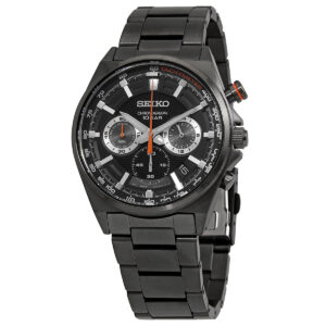 Home seiko essentials chronograph quartz black dial men's watch ssb399p1