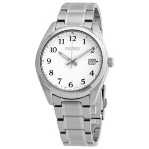 Home seiko core quartz white dial men's watch sur459p1