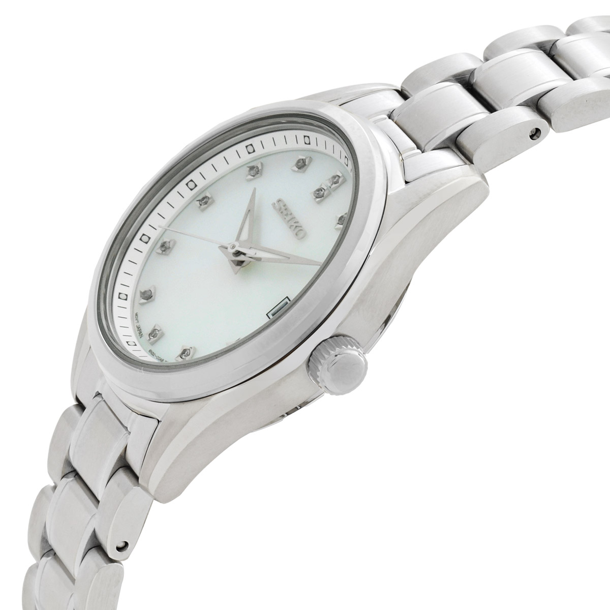 seiko diamond quartz mother of pearl dial ladies watch sur579p1 seiko diamond quartz mother of pearl dial ladies watch sur579p1