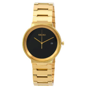 Витрина seiko essentials quartz black dial men's watch sur488
