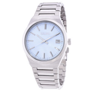 Витрина seiko essentials quartz light blue dial watch sur599p1