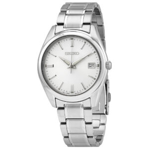 Home seiko essentials quartz silver dial men's watch sur307