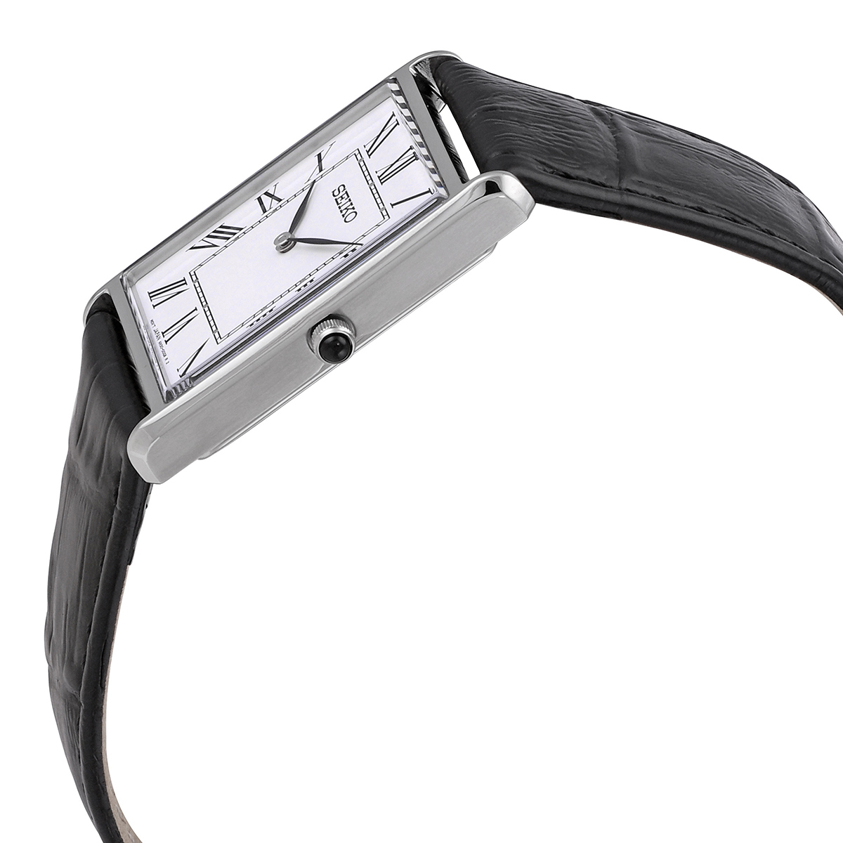 seiko essentials quartz white dial black leather men's watch swr049 seiko essentials quartz white dial black leather men's watch swr049