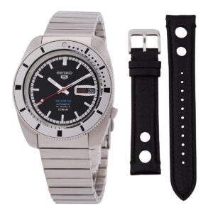 Home seiko limited edition 5 sports automatic black dial watch srpl05k1