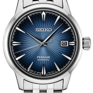 Витрина seiko presage automatic black blue dial men's watch srpb41