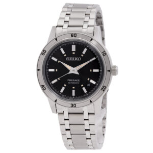 Home seiko presage automatic black dial men's watch srpl09j1