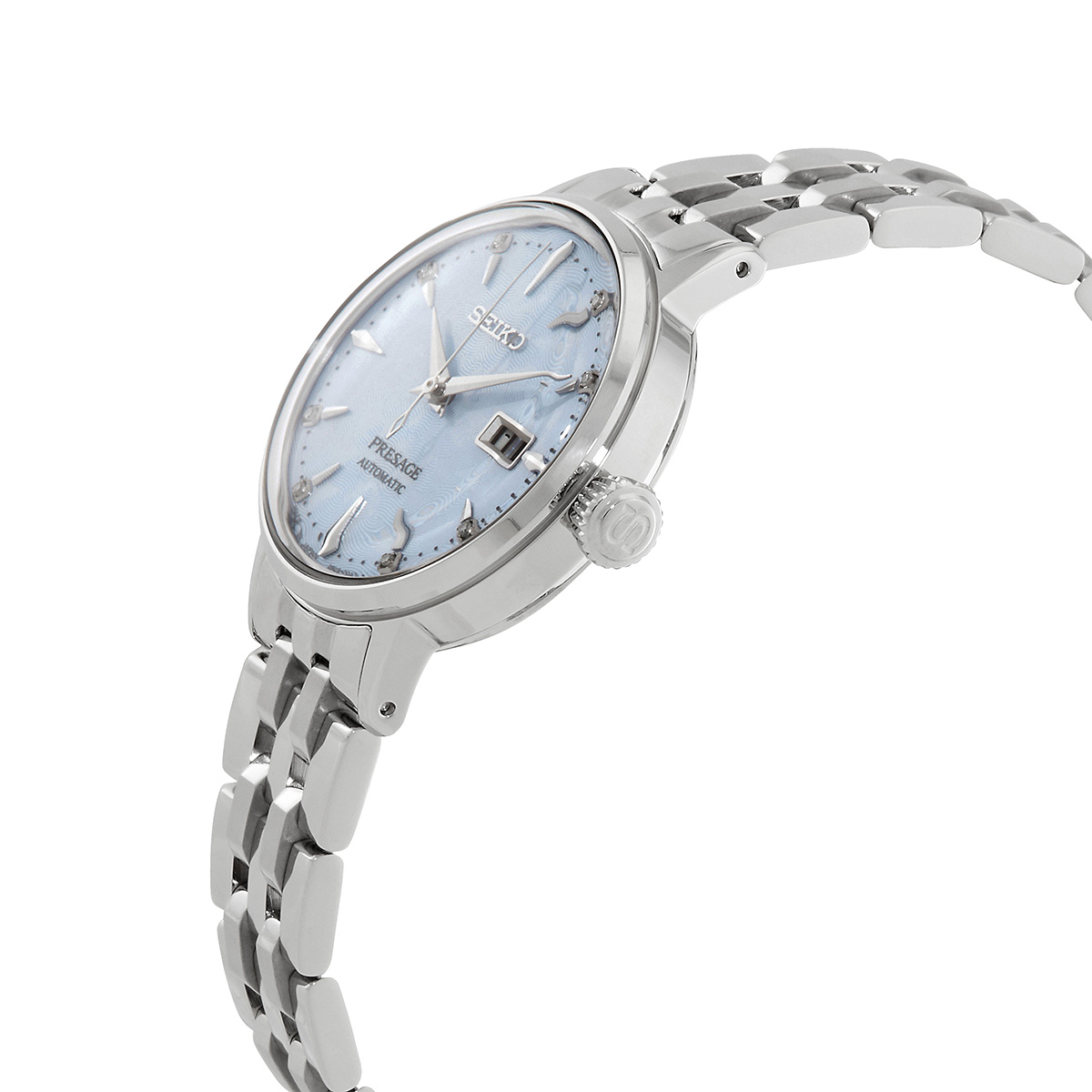 seiko presage automatic diamond blue dial ladies watch sre007j1 seiko presage automatic diamond blue dial ladies watch sre007j1
