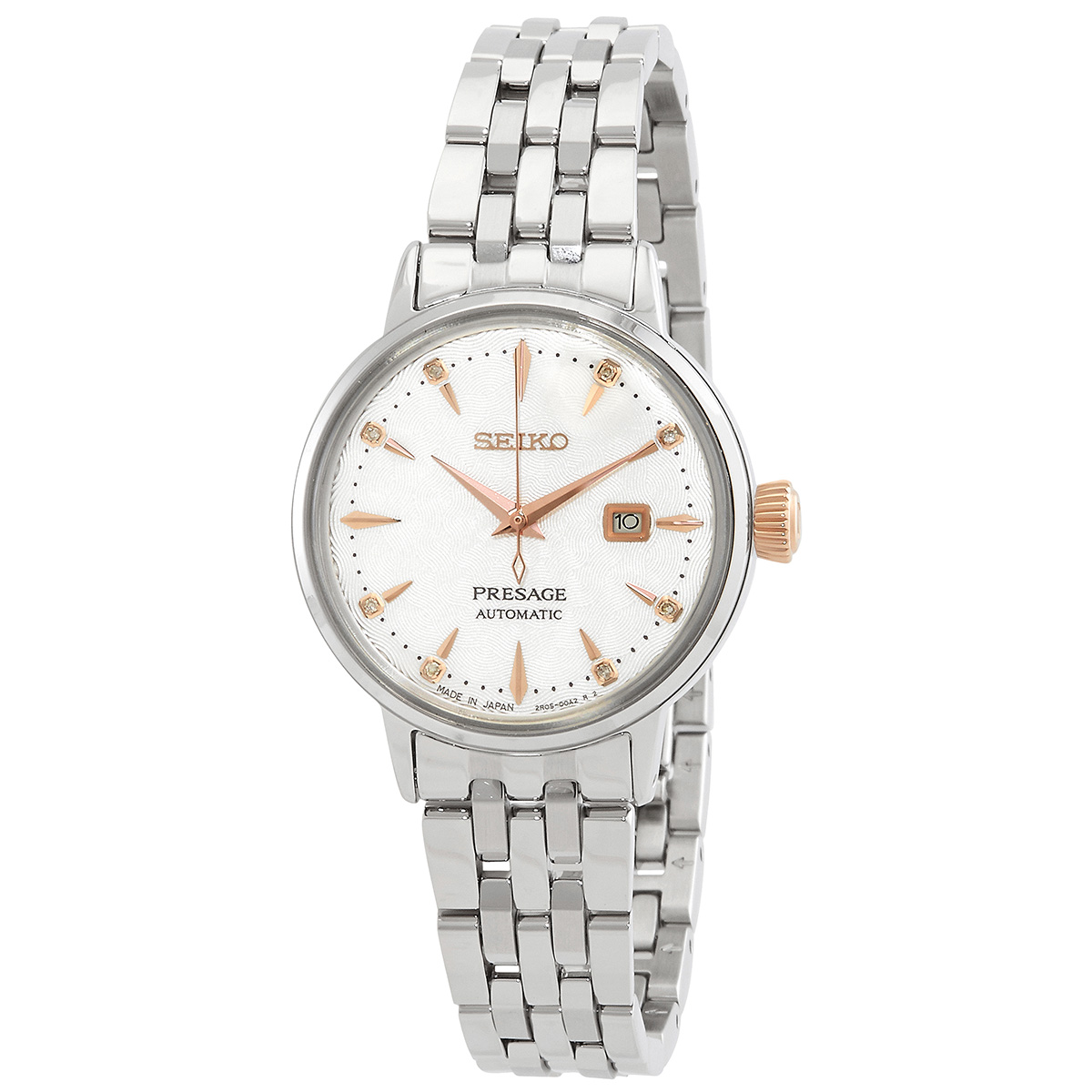 seiko presage cocktail automatic diamond white dial ladies watch sre009j1 seiko presage cocktail automatic diamond white dial ladies watch sre009j1