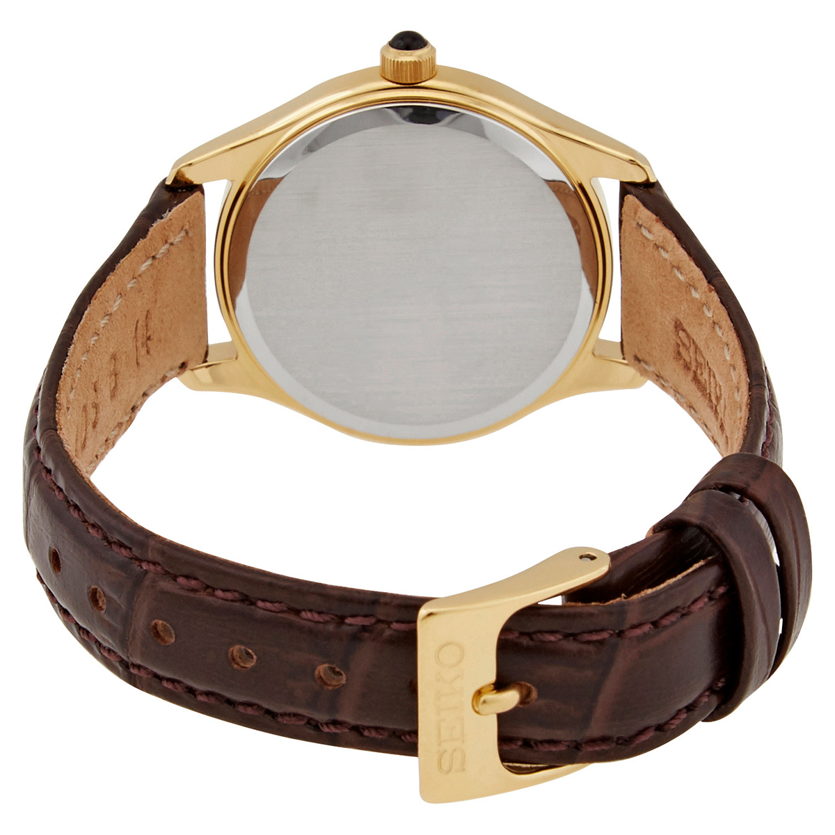 seiko quartz white dial brown leather ladies watch swr072p1 seiko quartz white dial brown leather ladies watch swr072p1