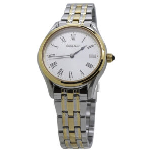 Витрина seiko quartz white dial two tone ladies watch swr070p1