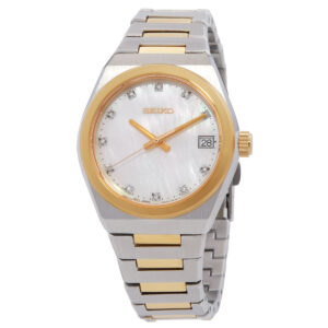 Витрина seiko quartz white mother of pearl dial ladies watch sur604p1
