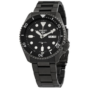 Home seiko 5 sports automatic black dial men's watch srpd65k1