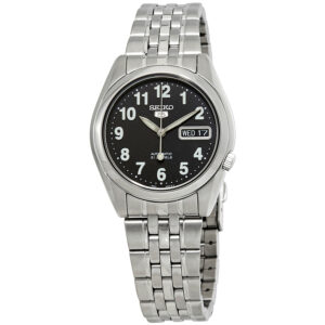 Витрина seiko series 5 automatic black dial men's watch snk381