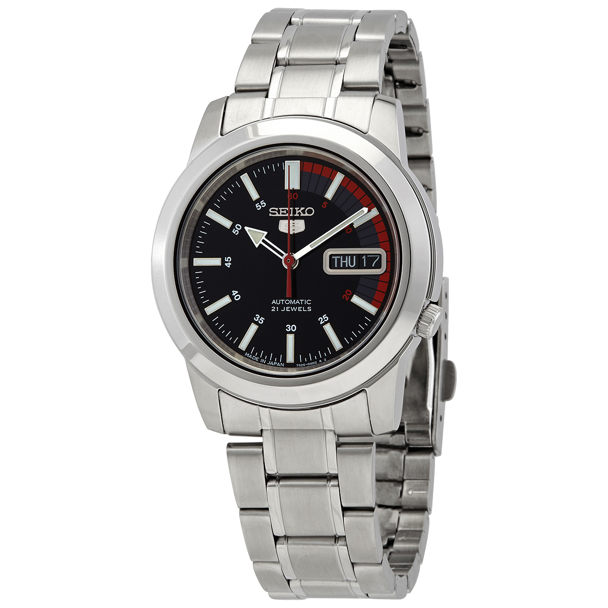 seiko series 5 automatic black dial men's watch snkk31j1 seiko series 5 automatic black dial men's watch snkk31j1