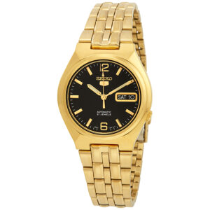 seiko series 5 automatic black dial men's watch snkl66