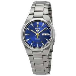 Home seiko series 5 automatic blue dial men's watch snk615
