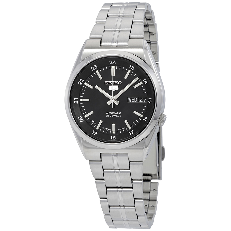 seiko series 5 automatic date day black dial men's watch snk567j1 seiko series 5 automatic date day black dial men's watch snk567j1