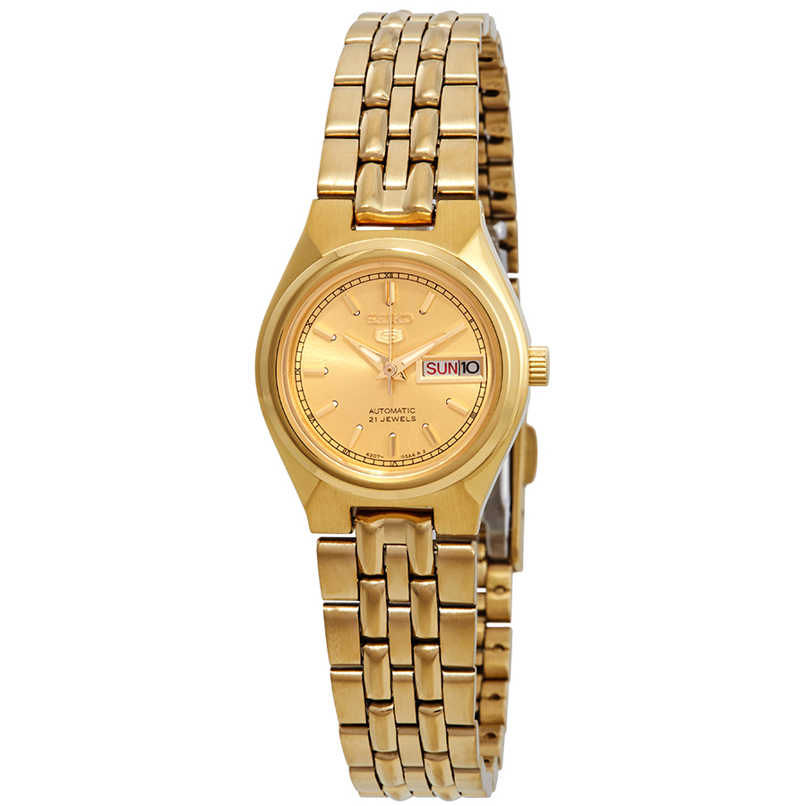 seiko series 5 automatic gold dial ladies watch syma04 seiko series 5 automatic gold dial ladies watch syma04