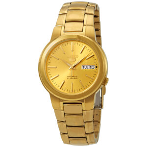 Витрина seiko series 5 automatic gold dial men's watch snka10