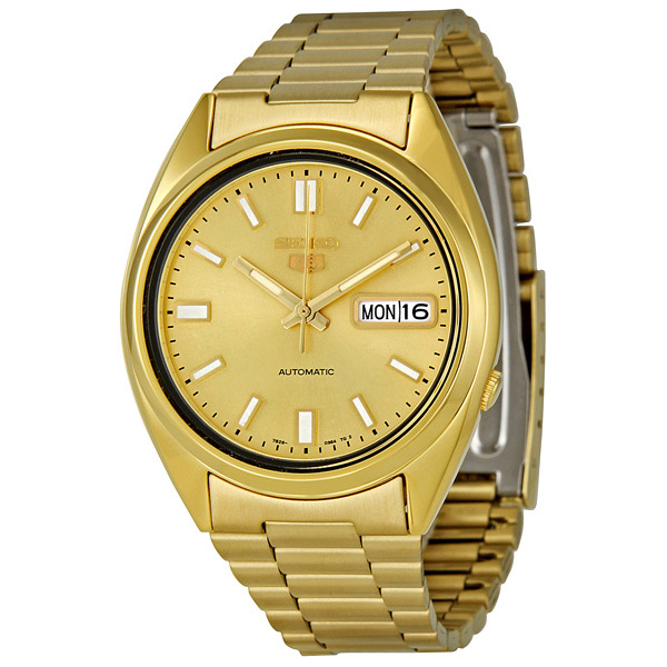 seiko series 5 automatic gold dial yellow gold tone men's watch snxs80 seiko series 5 automatic gold dial yellow gold tone men's watch snxs80