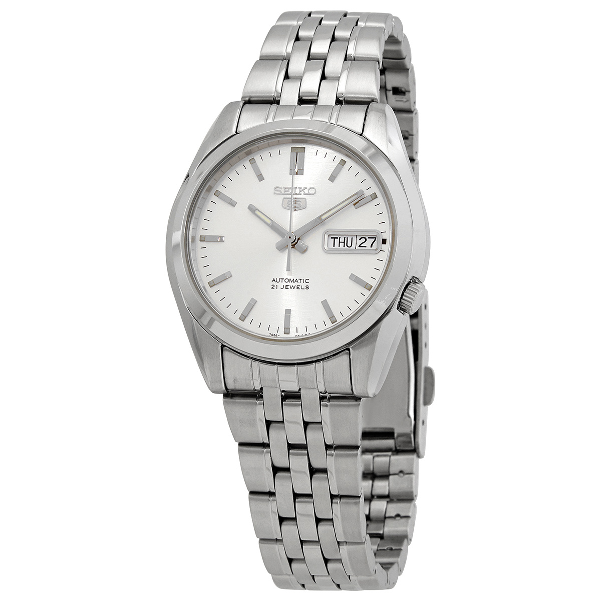 seiko series 5 automatic silver dial men's watch snk355k seiko series 5 automatic silver dial men's watch snk355k