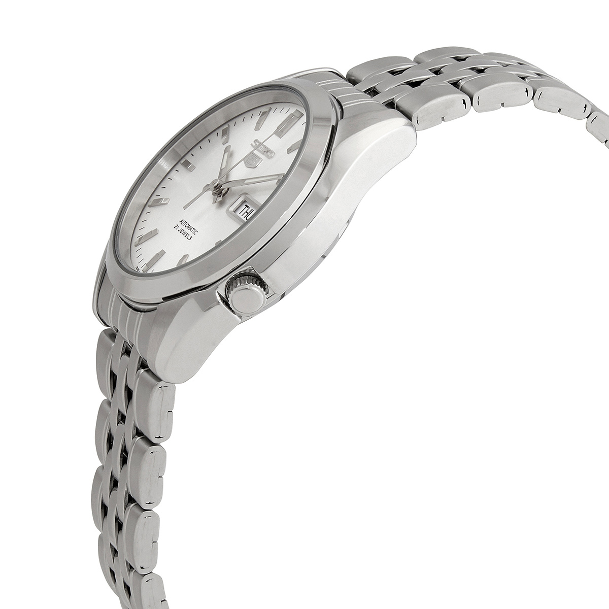seiko series 5 automatic silver dial men's watch snk355k seiko series 5 automatic silver dial men's watch snk355k
