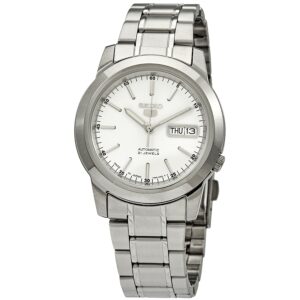 seiko series 5 automatic white dial men's watch snke49j1