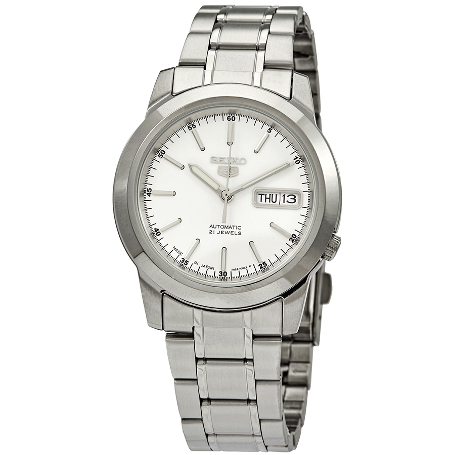 seiko series 5 automatic white dial men's watch snke49j1 seiko series 5 automatic white dial men's watch snke49j1
