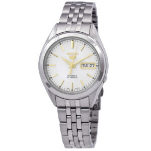 Home seiko series 5 automatic silver dial men's watch snkl17k1