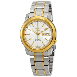 Витрина seiko series 5 automatic white dial men's watch snke54