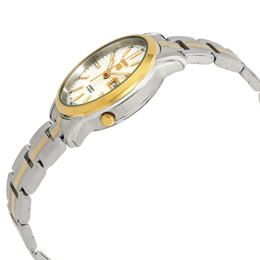 seiko series 5 automatic white dial two tone men's watch snkl84 seiko series 5 automatic white dial two tone men's watch snkl84