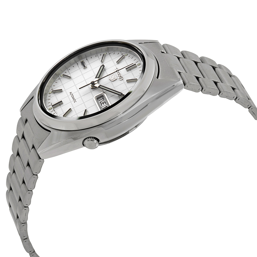 seiko series 5 automatic white grid dial men's watch snxf05 seiko series 5 automatic white grid dial men's watch snxf05