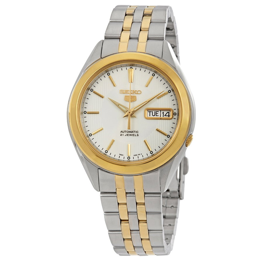 seiko silver dial two tone men's watch snkl24 seiko silver dial two tone men's watch snkl24