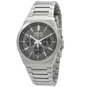 Home seiko sport chronograph quartz grey dial men's watch ssb455p1