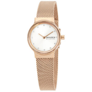 Home skagen freja quartz crystal white dial ladies watch skw2665